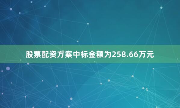 股票配资方案中标金额为258.66万元